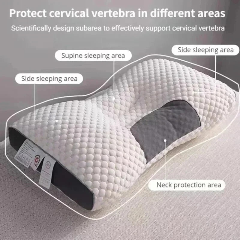 Knitted Cotton Neck Massage Pillow — Washable Comfort Support