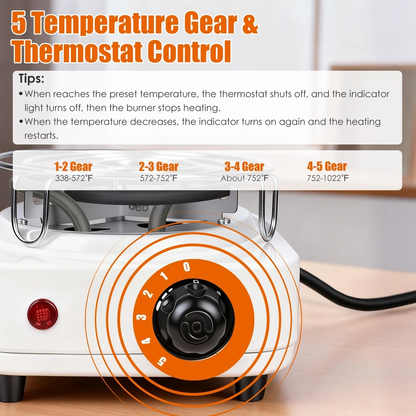 Portable Electric Hot Plate – 1000W Single Cooking Stove