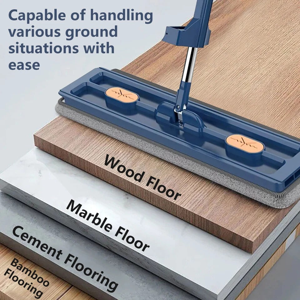 New Style Large Flat Mop – 360° Rotating Microfibre Floor Cleaner