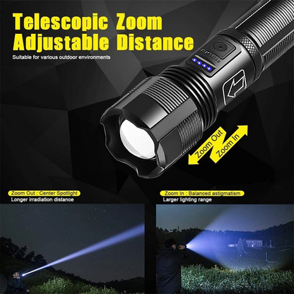 Rechargeable Tactical Flashlight – Waterproof Long Range Torch