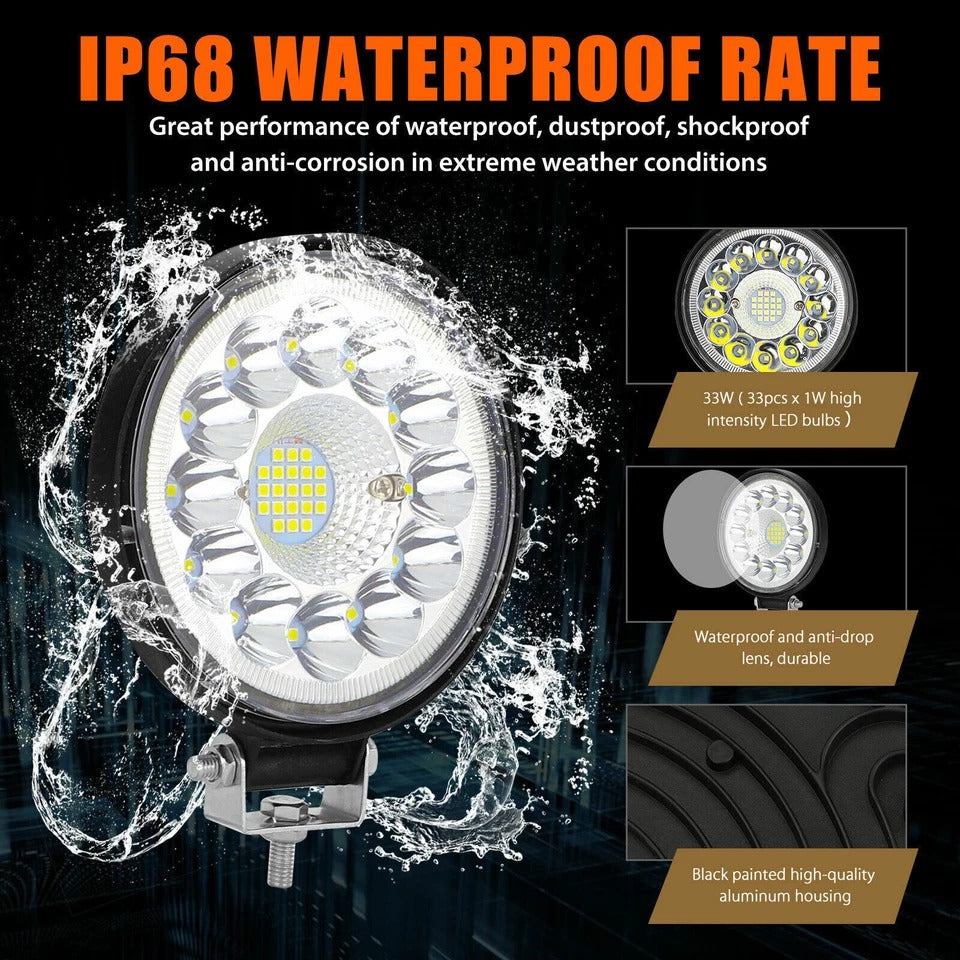 4-Inch 99W LED Pod Light – High-Performance Off-Road Driving Lamp