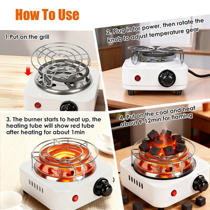 Portable Electric Hot Plate – 1000W Single Cooking Stove