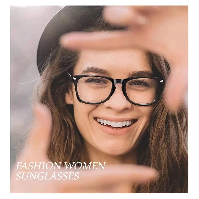 Square Black Anti-Blue Light Eyeglasses