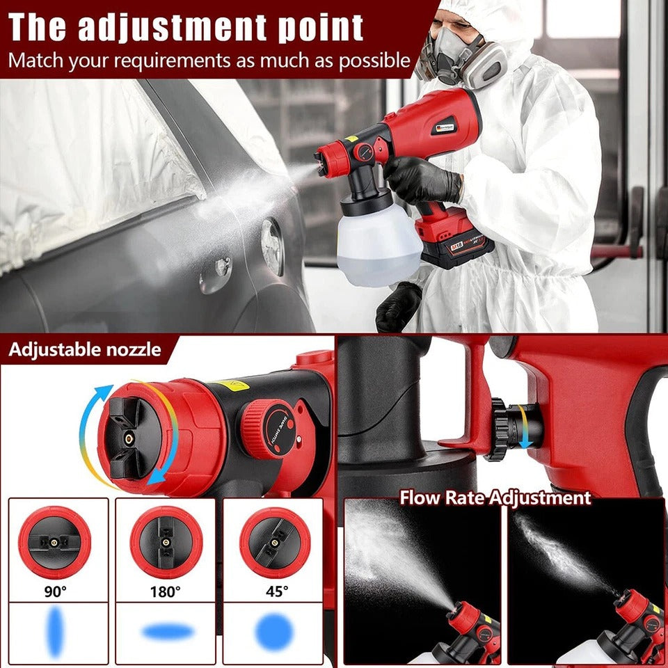Cordless Power, Smooth Finish — 800ML Electric Paint Sprayer