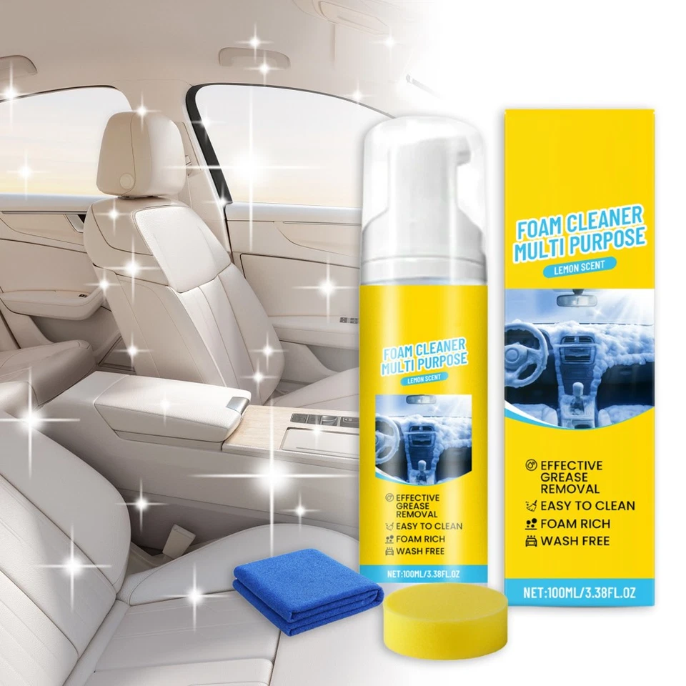 Multi Purpose Foam Cleaner – Car Interior & Household Stain Remover Spray