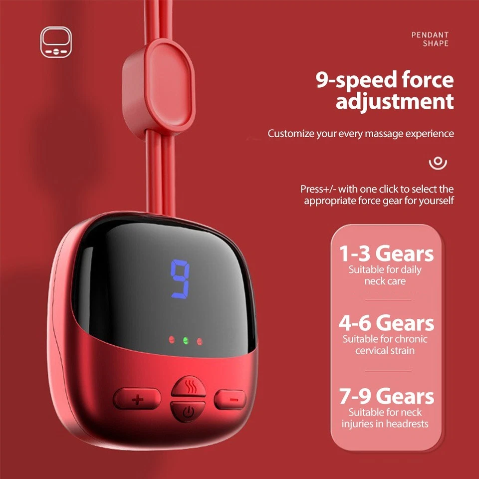 Smart EMS Heated Neck Massager – Portable Pain Relief & Relaxation