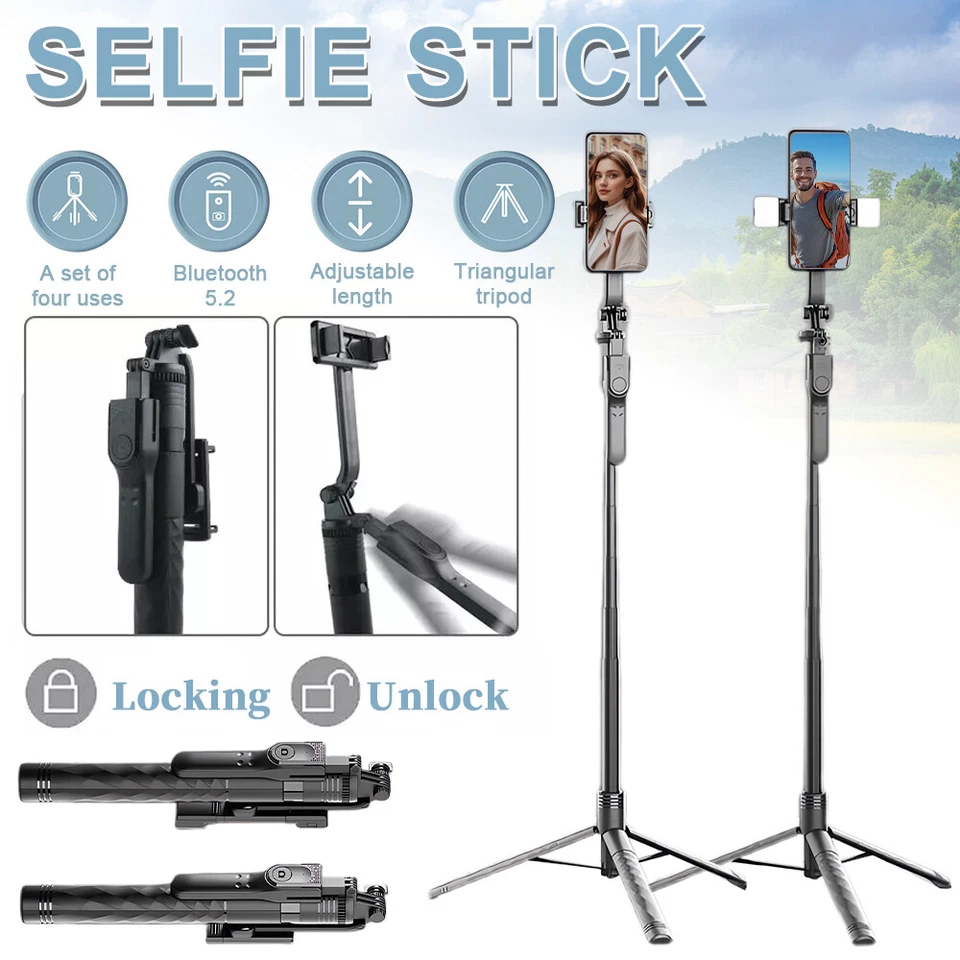 Wireless Selfie Stick Tripod – Stable Smartphone Stand for Photos & Live Streaming