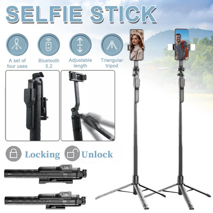 Wireless Selfie Stick Tripod – Stable Smartphone Stand for Photos & Live Streaming