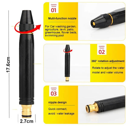 High-Pressure Power Water Gun – Garden Hose Jet Sprayer for Car & Home Cleaning