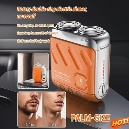 Portable Rotary Dual Ring Electric Shaver – Smooth & Convenient Grooming