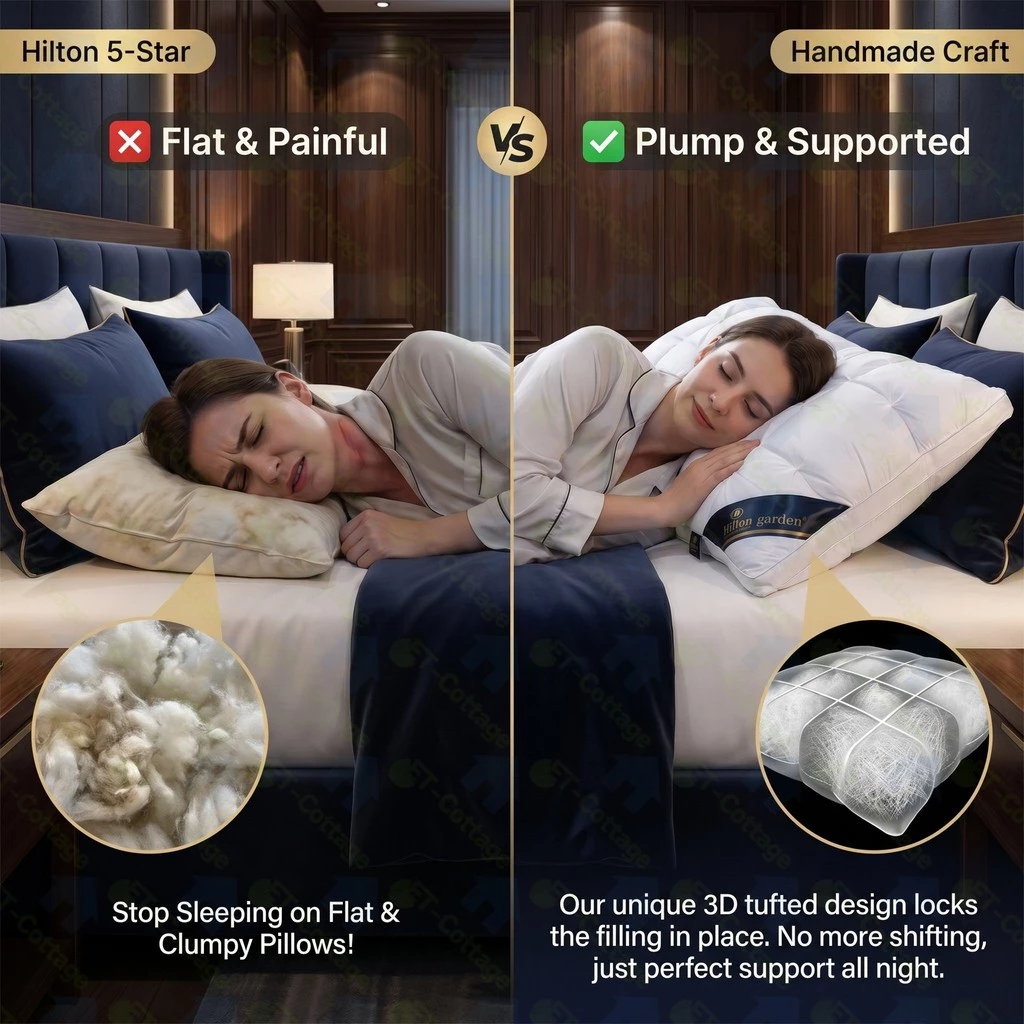Hilton Style Twisted Bread Pillow – Luxury Hotel Inspired Neck Support Pillow