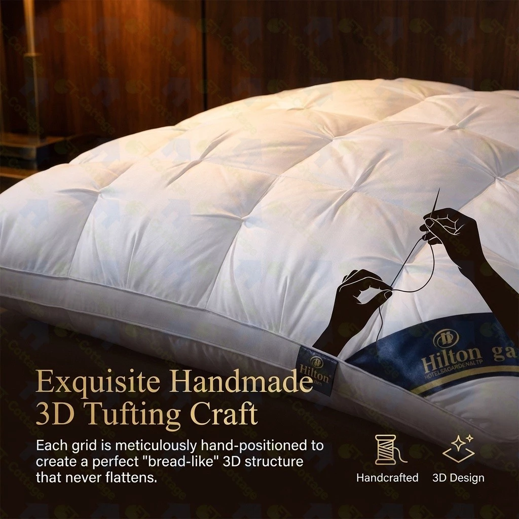 Hilton Style Twisted Bread Pillow – Luxury Hotel Inspired Neck Support Pillow