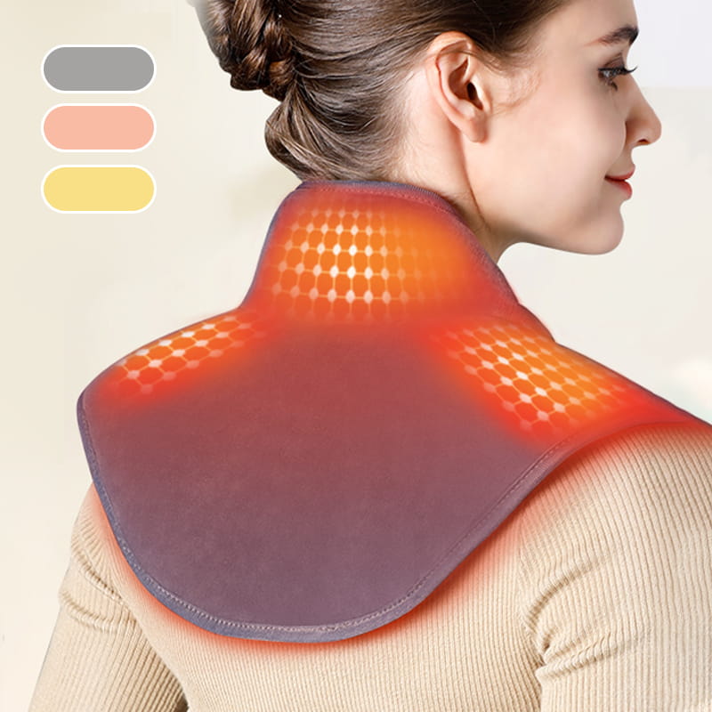Electric Heating Pad for Neck and Shoulders with Vibration