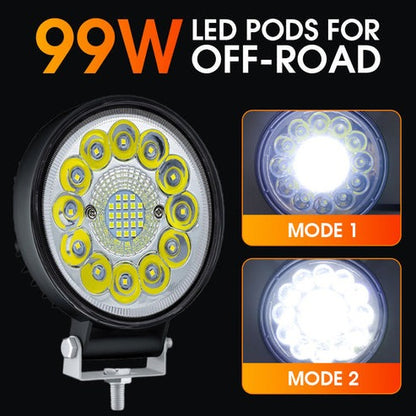 4-inch 99W LED Off-Road Pod Light – Bright, Tough & Reliable