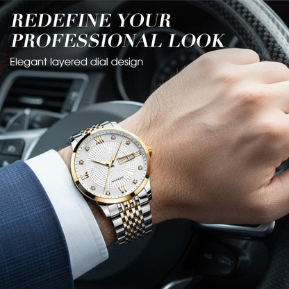 Men’s Quartz Watch – Luxury Stainless Steel Luminous Watch