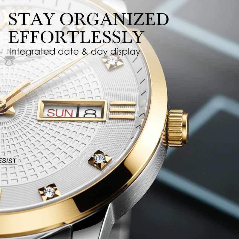 Men’s Quartz Watch – Luxury Stainless Steel Luminous Watch
