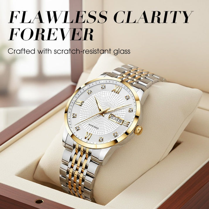 Men’s Quartz Watch – Luxury Stainless Steel Luminous Watch