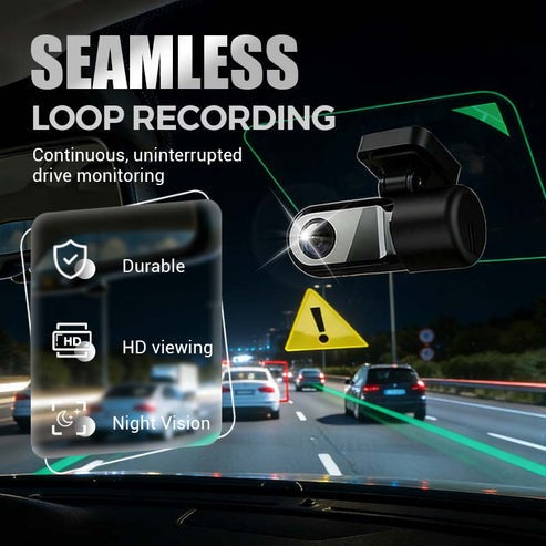 Mini HD Night Vision Dash Cam — Compact Driving Recorder