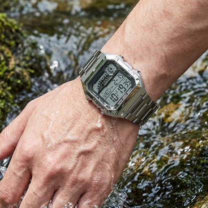 Digital LED Watch – Dual Time Chrono Waterproof Sport Watch