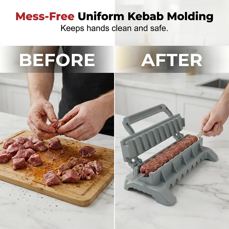 BBQ Skewer Maker Tool – Easy Kebab Filling & Skewering Applicator