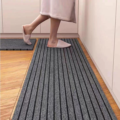 Modern Striped Door Mat — Non-Slip PVC Backing Carpet