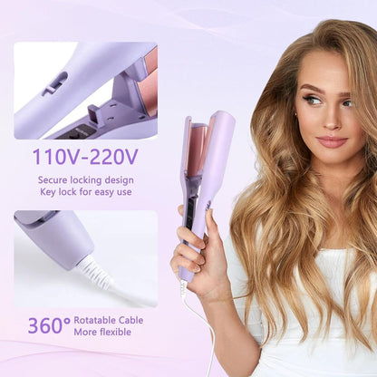 French Style 32MM Egg Roll Curling Iron – Effortless Waves with Ionic Care