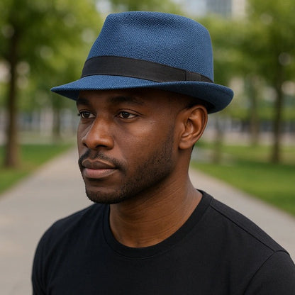 Jazz Cap Custom Fedora Hat – British Gentleman Cotton & Linen Fashion Top Hat