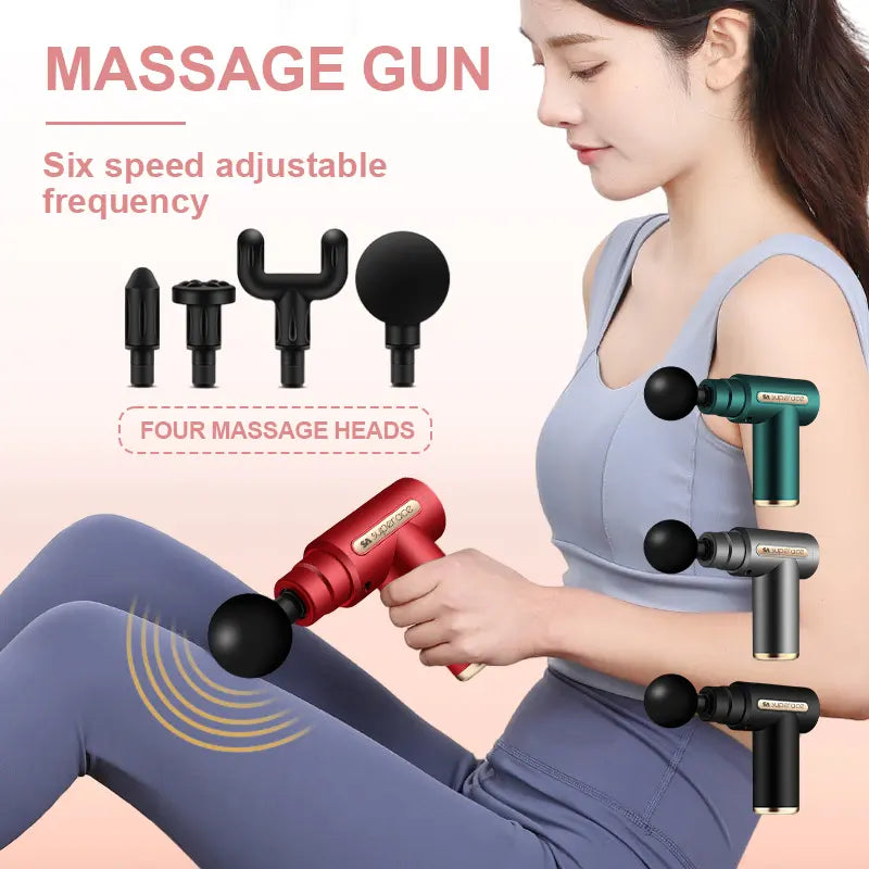 Cordless Muscle Massage Gun, Strong Vibration Relaxation For Body Neck Arm Foot Butt