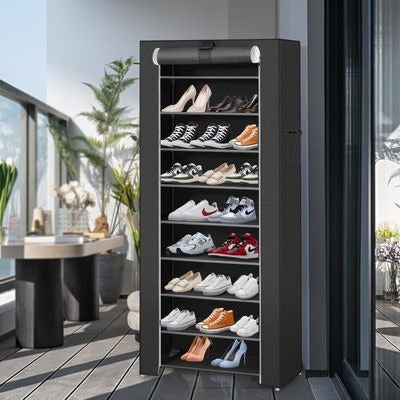 10-Tier Non-Woven Shoes Rack.